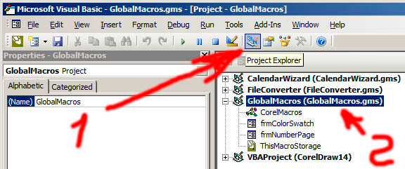GlobalMacros в Корел Драв